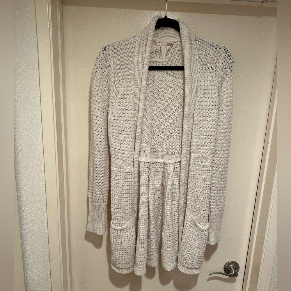 Women's Cream Sweater Cardigan